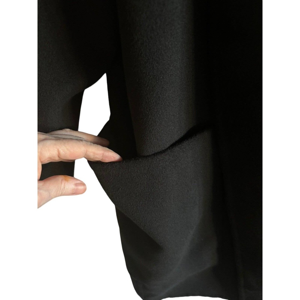 Vince Black Collarless Open-Front Coat Wool & Cashmere Blend - Picture 6 of 16
